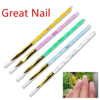 美甲笔 螺旋水晶笔 3d雕花笔 5支套装 笔刷批发 速卖通ebay热销